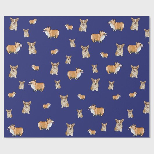 Corgi Dog Gift Wrap Cadeaupapier (Vlak)