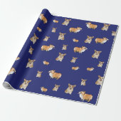 Corgi Dog Gift Wrap Cadeaupapier (Uitgerold)