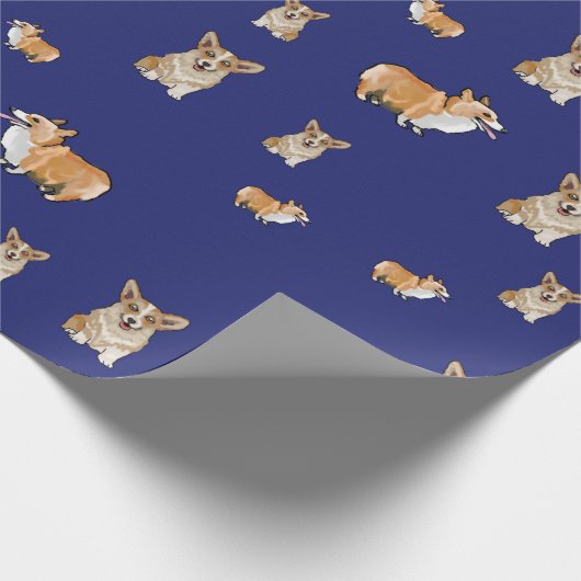 Corgi Dog Gift Wrap Cadeaupapier (Hoek)