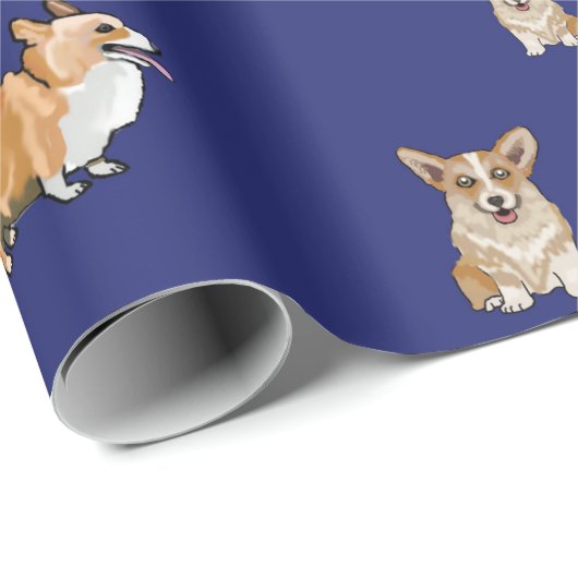 Corgi Dog Gift Wrap Cadeaupapier (Rol Hoek)