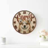 Corgi Dog Grote Klok (Huis)