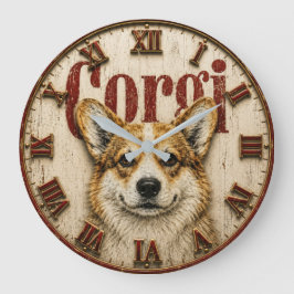 Corgi Dog Grote Klok