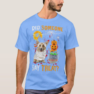 Corgi Dog Halloween heeft iemand Treat gezegd T-shirt