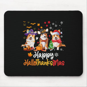 Corgi Dog Halloween Kerstfeest Happy Hallothanksma Muismat