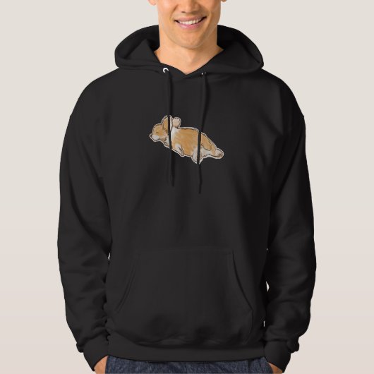 Corgi Dog Hand Drawn Sketch Hoodie (Voorkant)