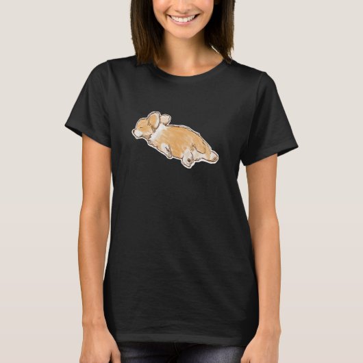 Corgi Dog Hand Drawn Sketch T-shirt (Voorkant)