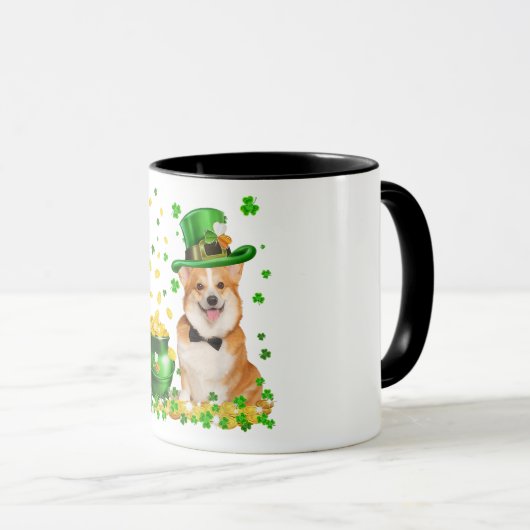 Corgi Dog Happy St. Patrick Day Mok (Voorkant rechts)