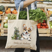 Corgi Dog Herbs als medicijn Tote Bag