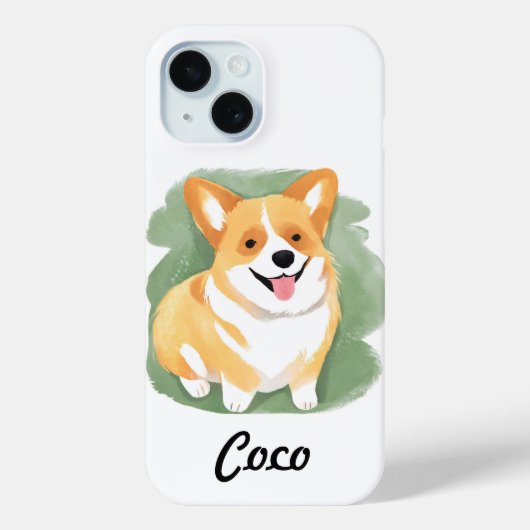 Corgi Dog | Huisdier Aangepaste Naam Schattigee Wa Case-Mate iPhone Case (Achterkant)