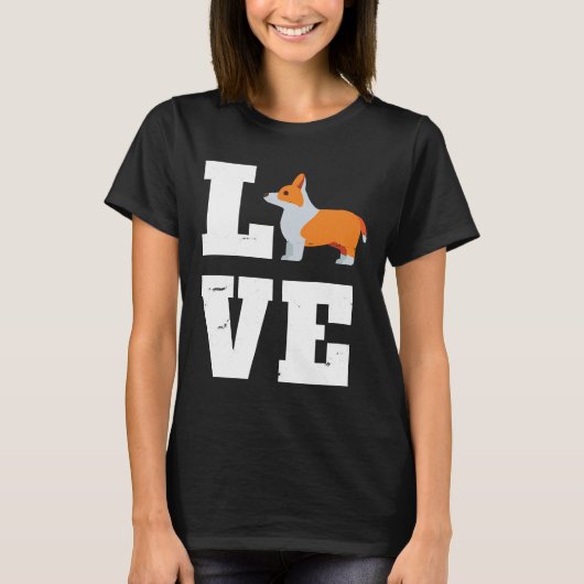 Corgi Dog I Love Corgis T-shirt (Voorkant)