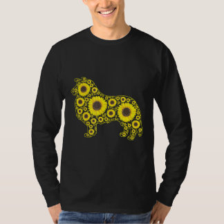 Corgi Dog I Love mama Sunflower Corgi T-shirt