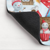 Corgi Dog in het sneeuwkersthondenhuis Muismat (Hoek)