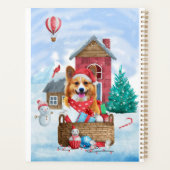 Corgi Dog in het sneeuwkersthondenhuis Planner (Achterkant)