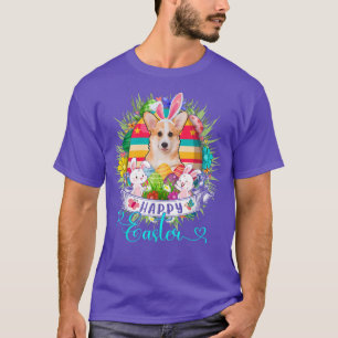 Corgi Dog in paaseieren - mandenpakketten gelukkig T-shirt