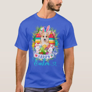 Corgi Dog in paaseieren - mandenpakketten gelukkig T-shirt
