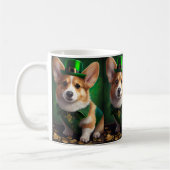 Corgi Dog in St. Patrick's Day Dress Koffiemok (Links)