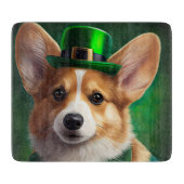 Corgi Dog in St. Patrick's Day Dress Snijplank