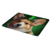 Corgi Dog in St. Patrick's Day Dress Snijplank (Hoek)