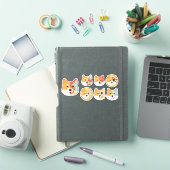 CORGI DOG KARAKTER SET STICKER (iPad Cover)