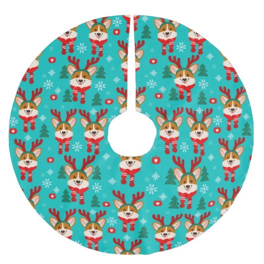 Corgi Dog kerstboomrok Kerstboom Rok (Voorkant)