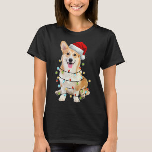 Corgi Dog kerstlicht T-shirt
