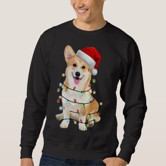Corgi Dog kerstlicht Trui (Voorkant)
