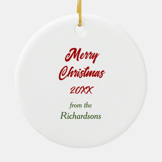 Corgi Dog Kerstmis Keramisch Ornament (Achterkant)