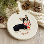 Corgi Dog Kerstmis Keramisch Ornament
