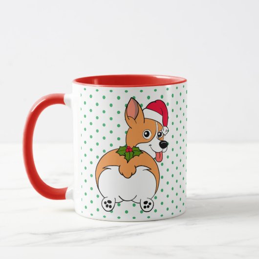 Corgi Dog Kerstmis Mok (Links)
