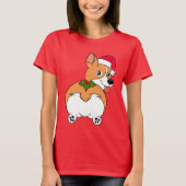 Corgi Dog Kerstmis T-Shirt (Voorkant)