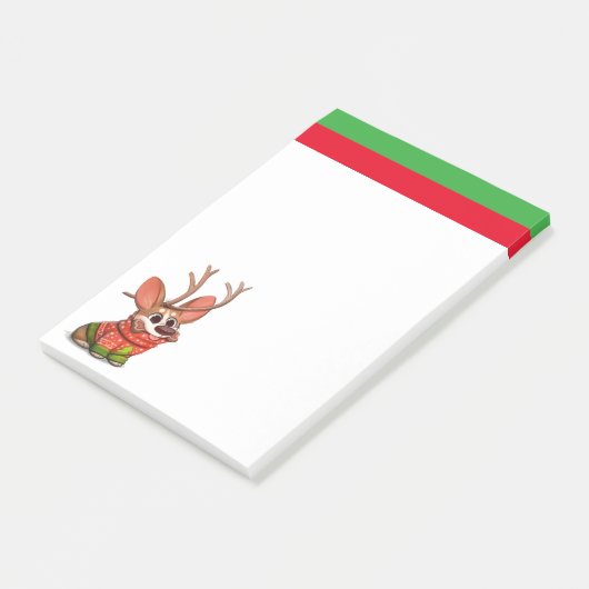 Corgi Dog-kerstnotities Post-it® Notes (Schuin)