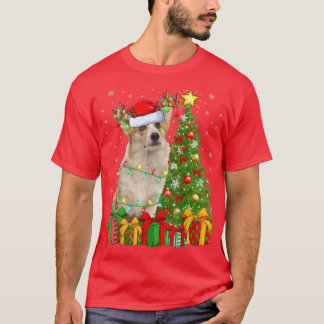 Corgi Dog Lighting Xmas - kerstboom Santa Hat Corg T-shirt