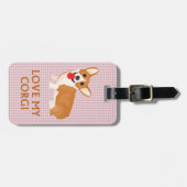 corgi dog love bagagelabel (Voorkant horizontaal)