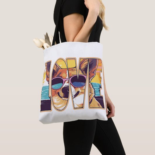 Corgi Dog Love Tote Bag (Dichtbij)