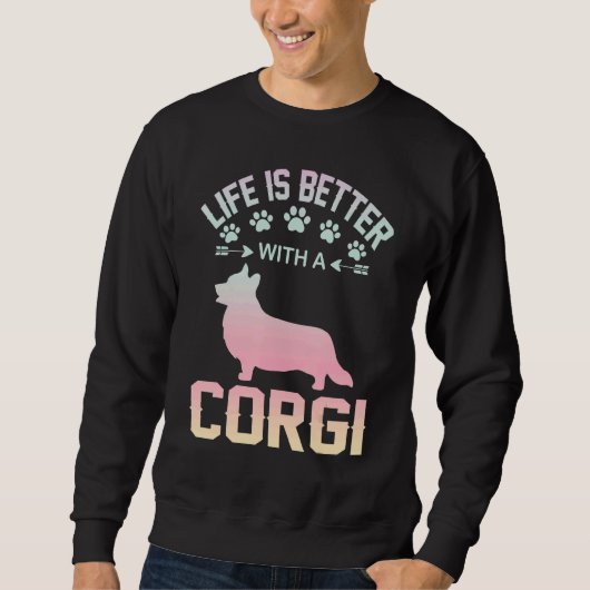 Corgi dog lover gifts idea - life is better with C Trui (Voorkant)