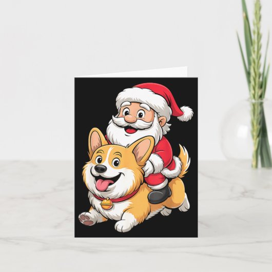 Corgi Dog Lover Kids Men Women Corgi Christmas Paj Kaart (Voorkant)