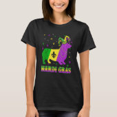 Corgi Dog Mardi Gras Carnival Jester Beads T-shirt (Voorkant)