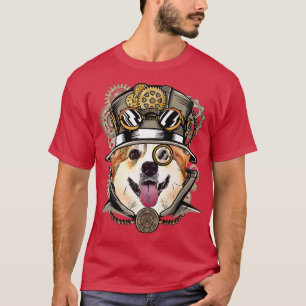 Corgi Dog Medieval Victoriaans Gothic Steampunk238 T-shirt