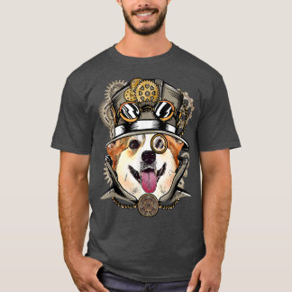 Corgi Dog Medieval Victoriaans Gothic Steampunk T-shirt