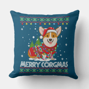 Corgi Dog Merry Corgmas Santa Corgi Ugly Kerstmis Kussen
