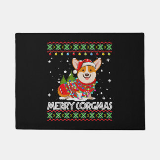 Corgi Dog Merry Corgmas Santa Deurmat