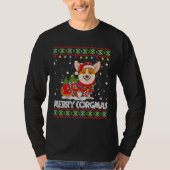 Corgi Dog Merry Corgmas Santa T-shirt (Voorkant)