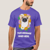 Corgi Dog met bloemen gepersonaliseerd T-shirt (Voorkant)