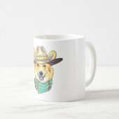 Corgi Dog met Cowboy Pet Koffiemok (Voorkant rechts)