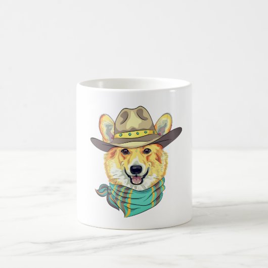 Corgi Dog met Cowboy Pet Koffiemok (Center)