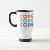 Corgi Dog Modern Colorful Text Reisbeker (Links)