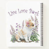 Corgi Dog Mom Floral Notitieboek (Achterkant)