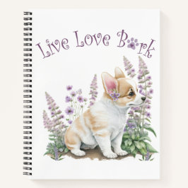 Corgi Dog Mom Floral Notitieboek