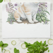 Corgi Dog Mom Floral Theedoek (Gevouwen)