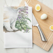 Corgi Dog Mom Floral Theedoek (Quarter Fold)